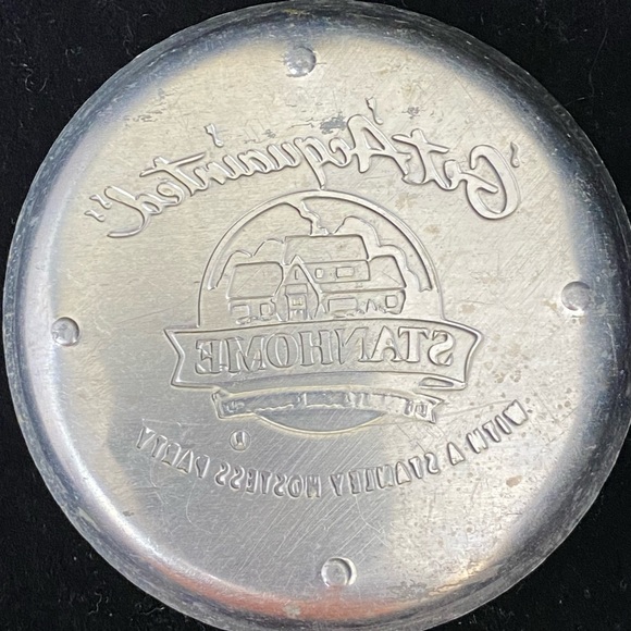 Vintage GUC Set of 3, Stanhome “Get Acquainted” Aluminum Drink Coasters - Picture 5 of 14